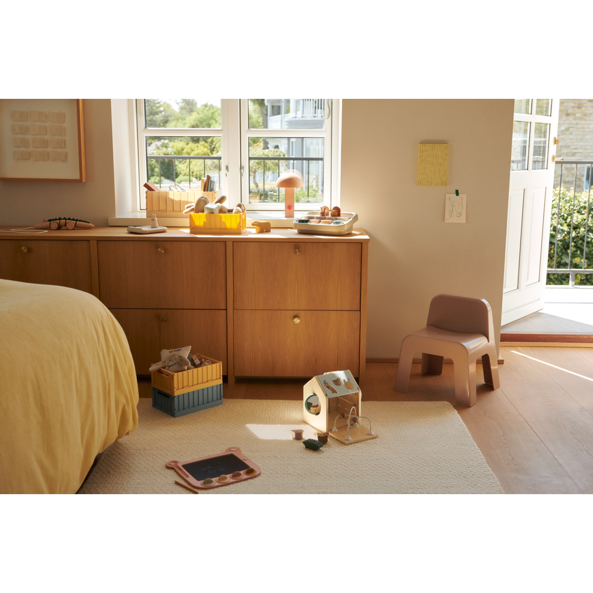 Weston Small Storage Box 2-Pack - Lemon yellow