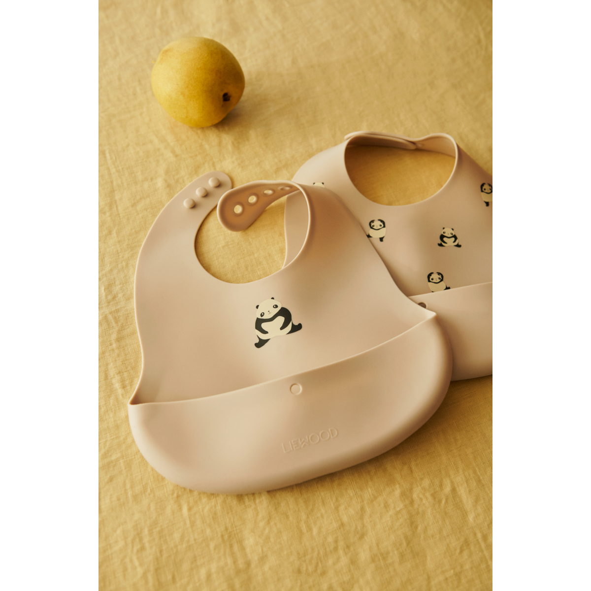 Liewood EMBER Printed Bib 2-pack - Panda / Sandy - BIB