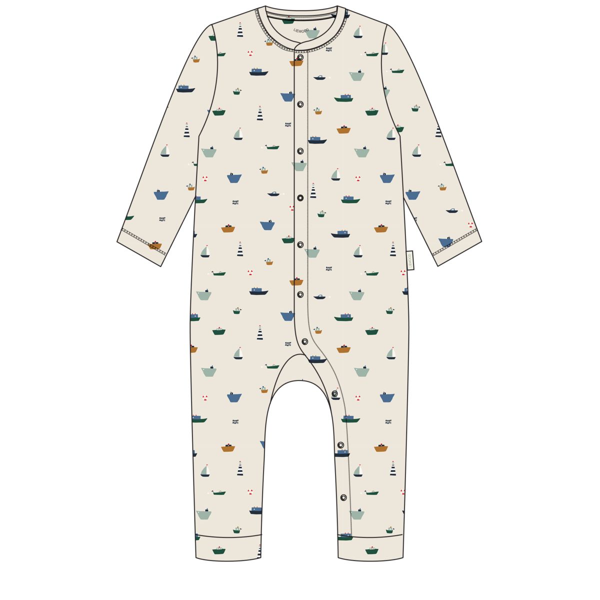 Birk Printed Pyjama Jumpsuit - Mini sailing / Sandy