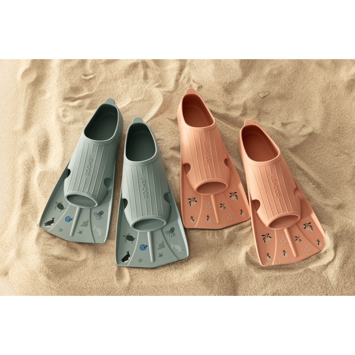 Liewood Gustav Swim Fins - Sea / Peppermint - SWIM FINN