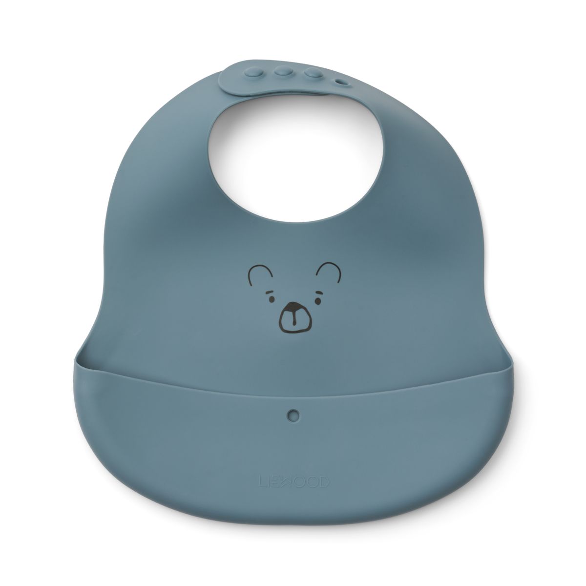 Liewood Ember Printed Bib 2-pack - Mr Bear dove blue / whale blue - BIB