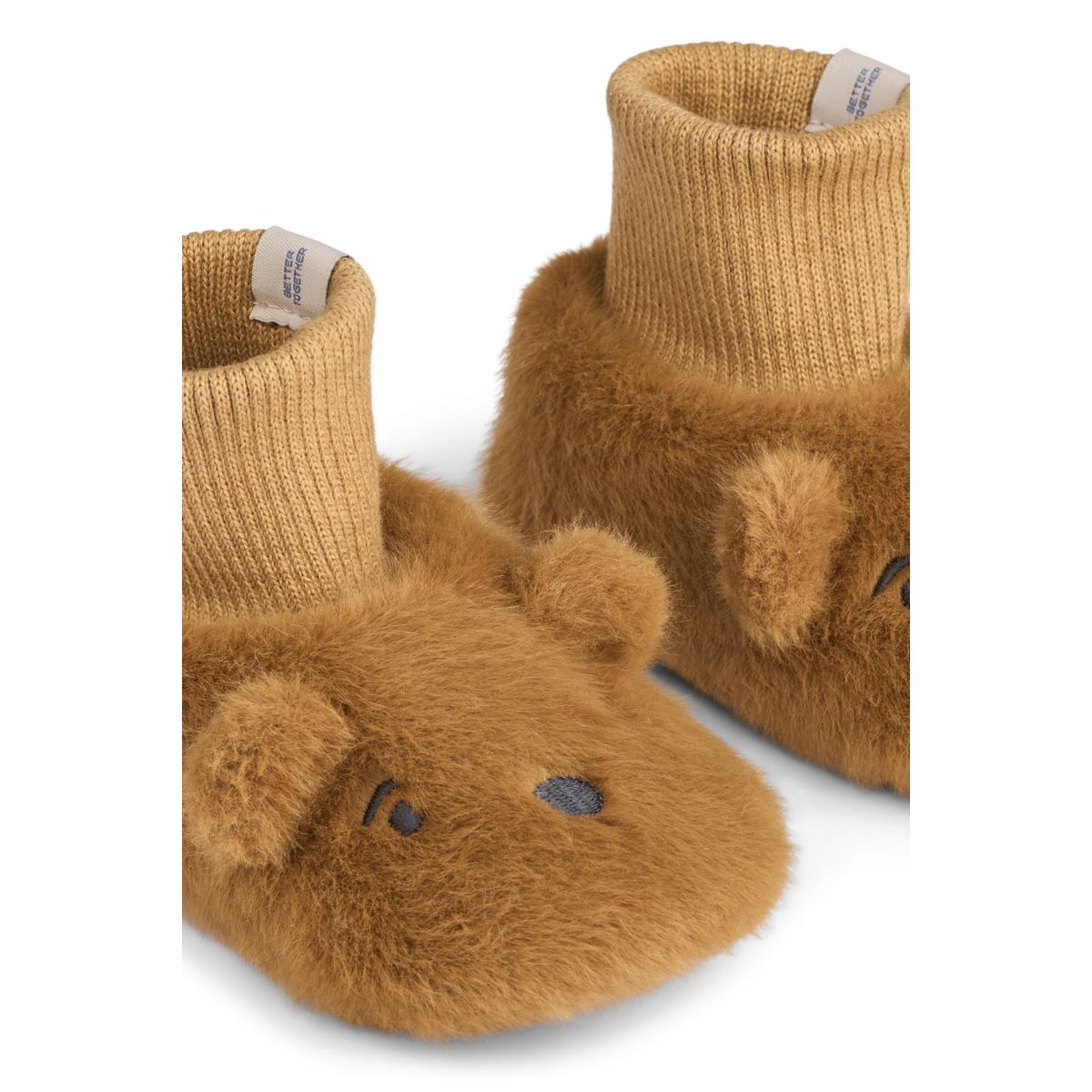 Liewood Beth Bear Plush Slippers - Golden caramel - INDOOR SLIPPERS