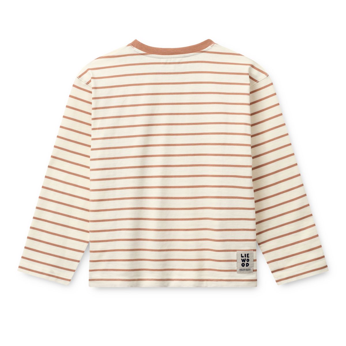 Liewood Tyler Striped Long-sleeve T-shirt - Heart Tuscany rose / Creme de la creme - TSHIRT