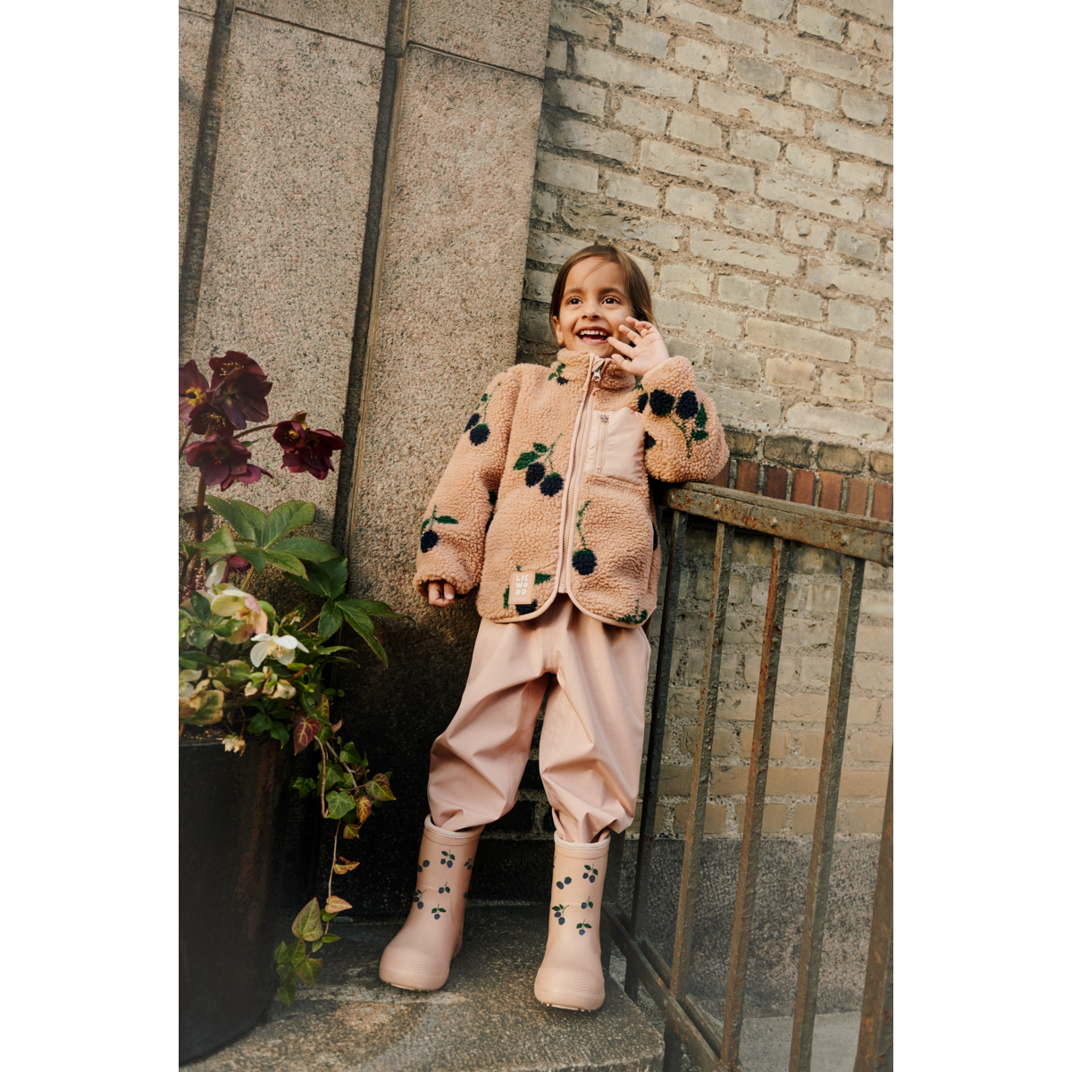 Liewood Nolan Pile Jacket - Berry / Pale Tuscany - JACKET