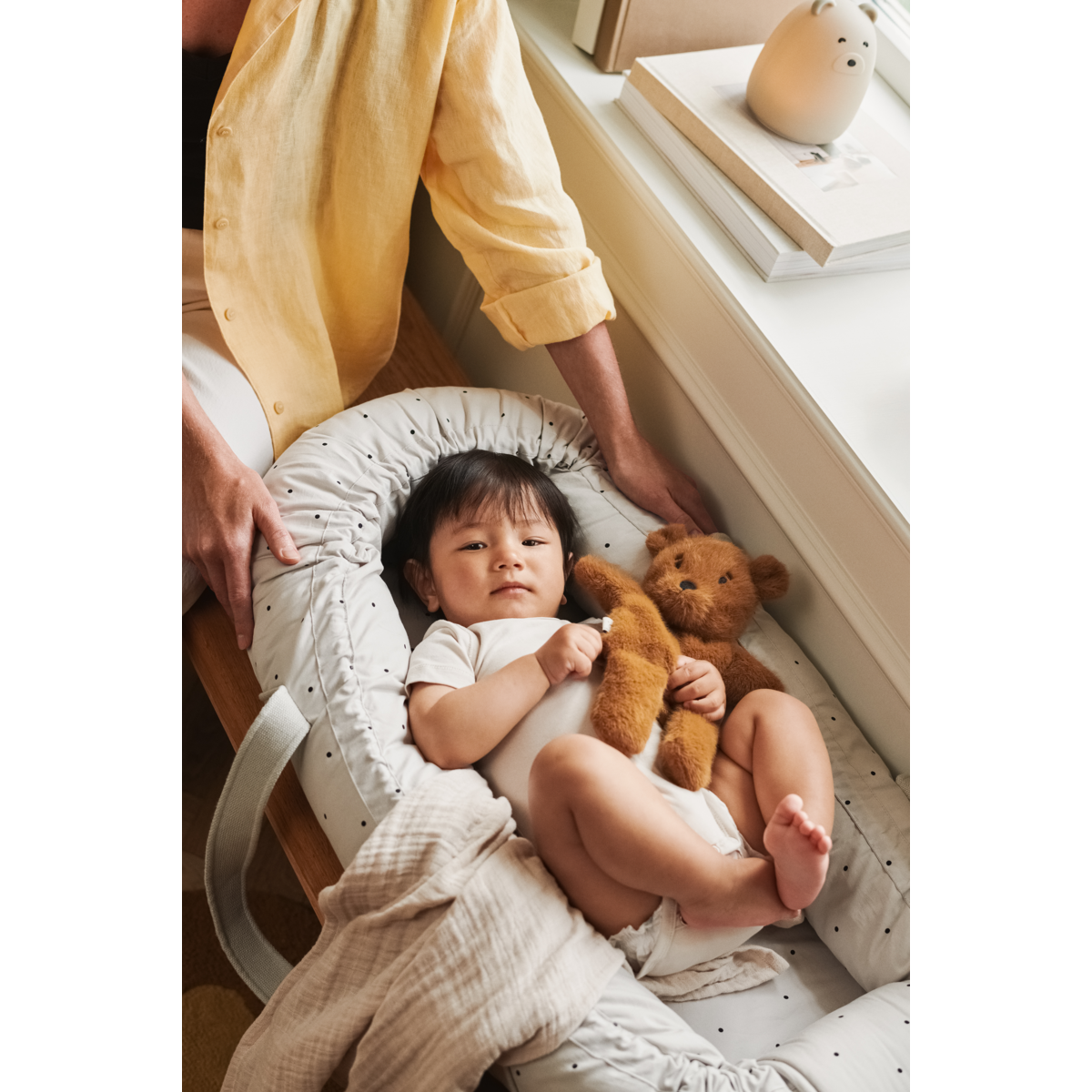 Liewood Gro Babylift and Baby Nest - Classic dot dumbo grey - BABY LIFT