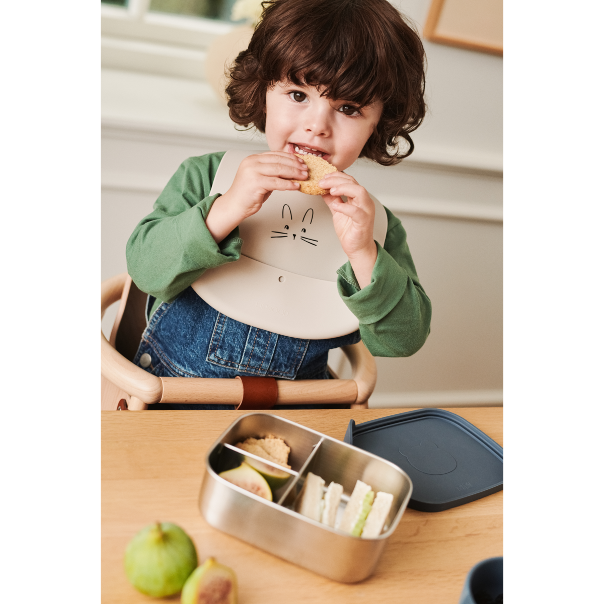 Liewood EMBER Printed Bib 2-pack - Rabbit Sandy / Oat - BIB
