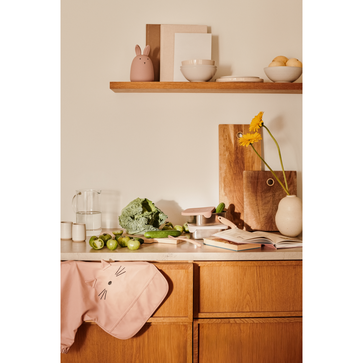 Liewood Arthur Lunchbox - Cat dark rose - LUNCHBOX