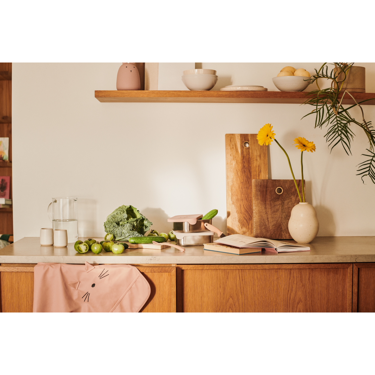 Liewood Arthur Lunchbox - Cat dark rose - LUNCHBOX