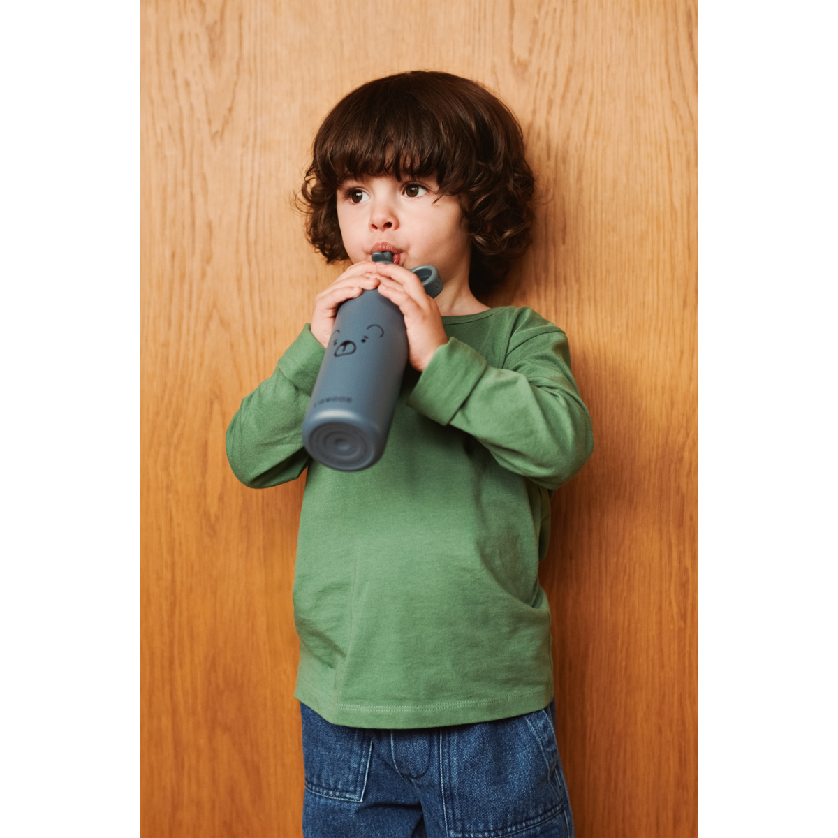 Liewood Falk Water Bottle 350 ml - Mr bear whale blue - WATER BOTTLE