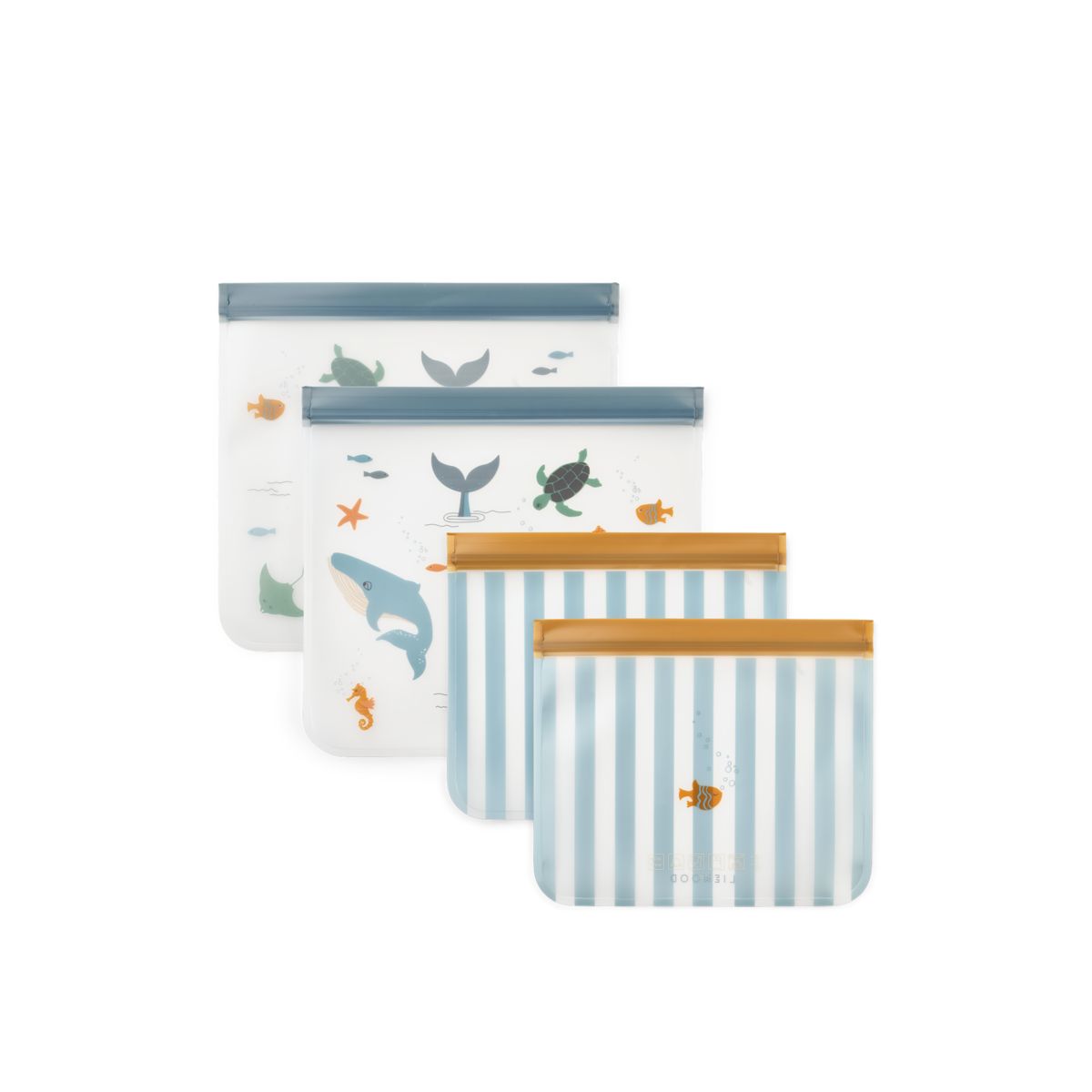 Liewood Rebus Reusable Food Bags - Sea creature / Sandy - SNACK BAG