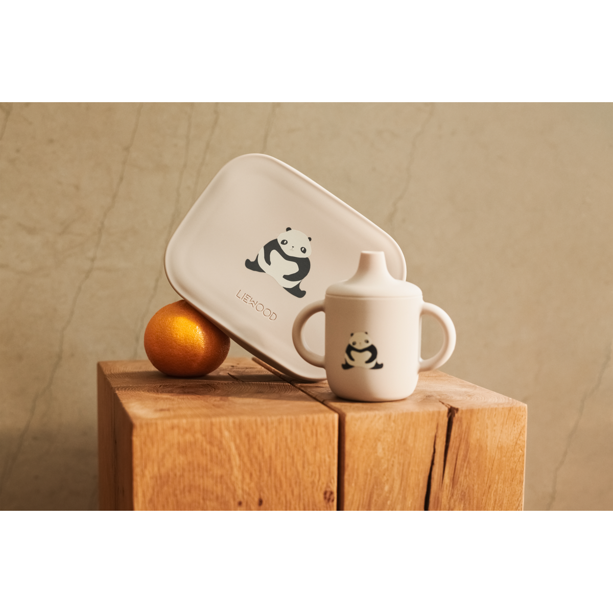 Liewood Arthur Lunchbox - Panda / Sandy / dark grey - LUNCHBOX