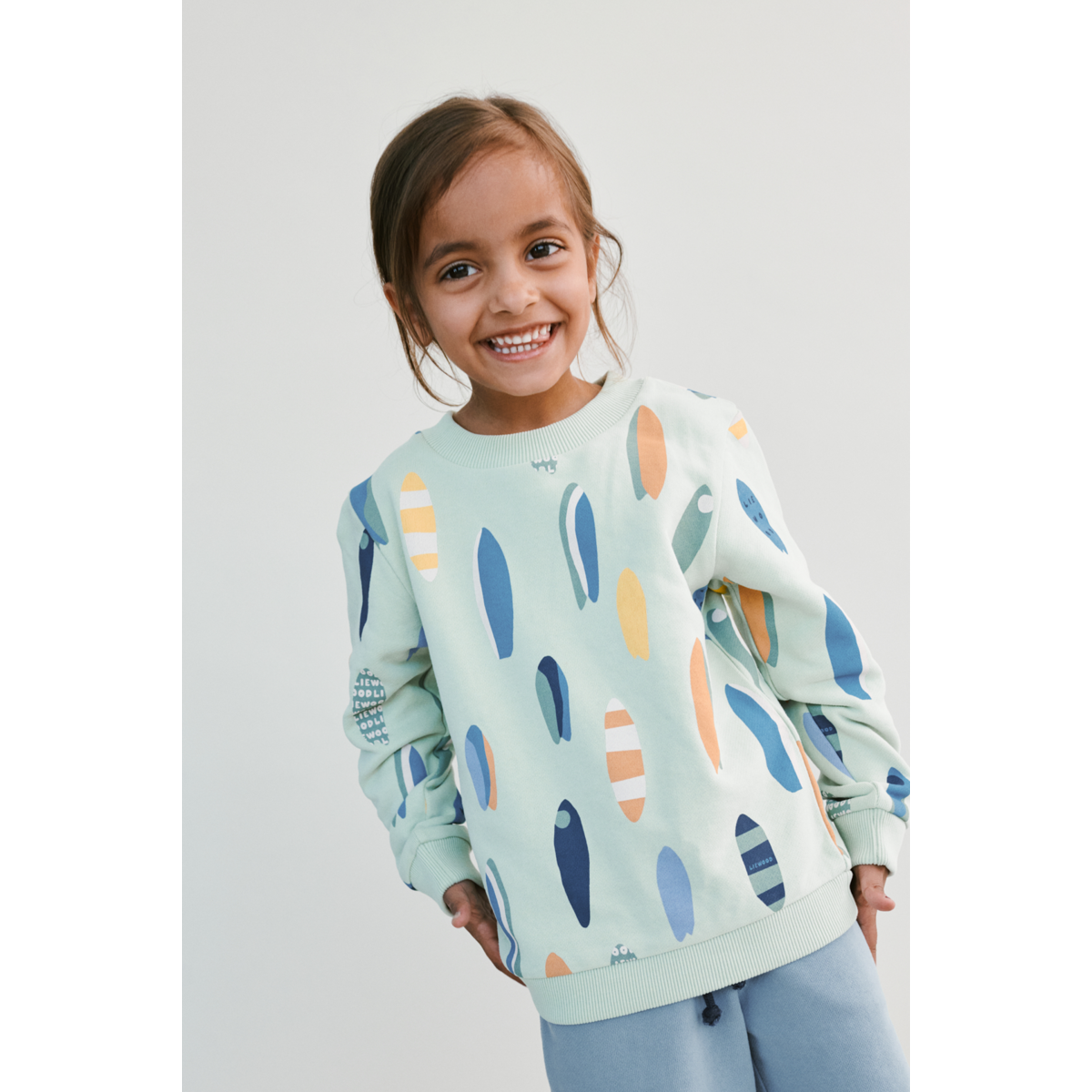 Liewood Thora Printed Sweatshirt - Boards / Light peppermint - SWEATSHIRT