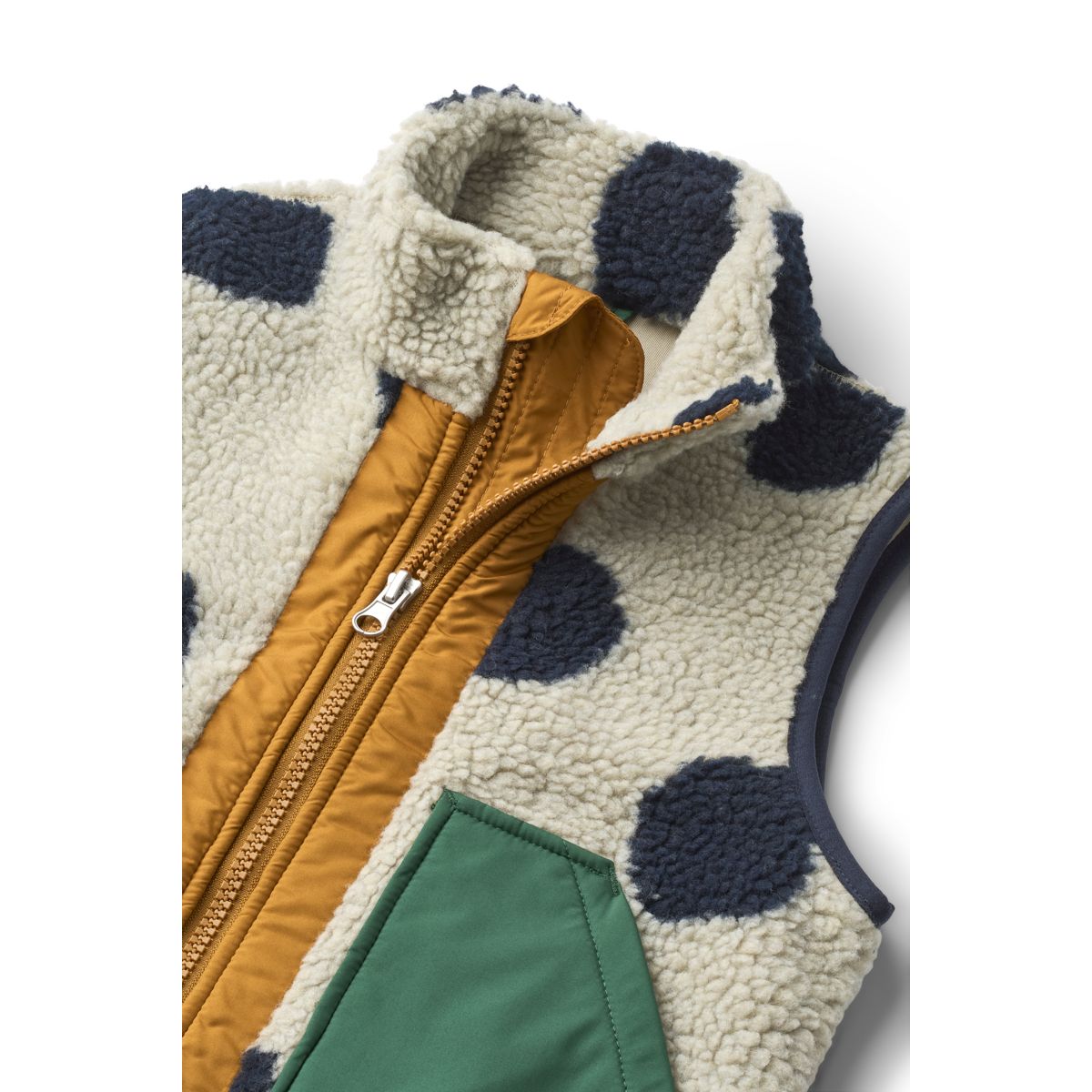 Liewood Noam Pile Vest - Spot dots / Mist - VEST
