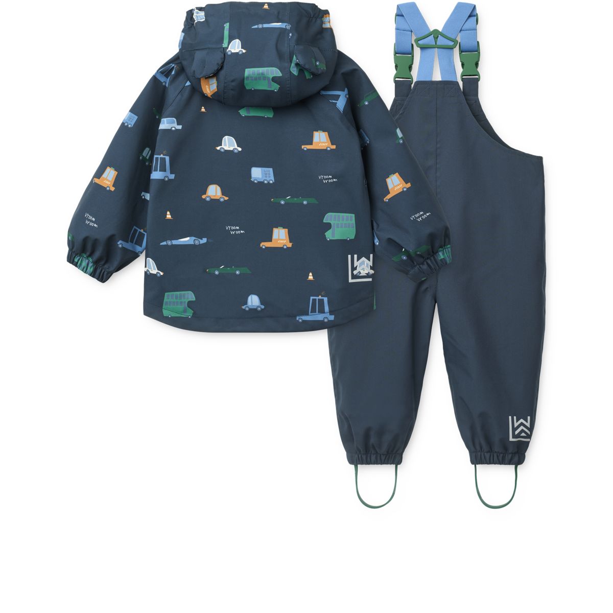Liewood MANU Toddler Rainwear Set - Cars / Classic navy - SET