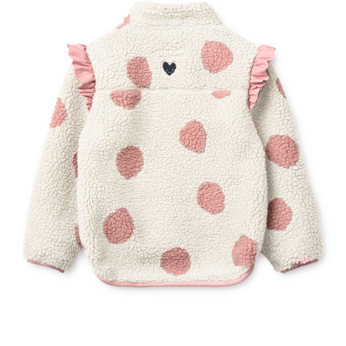 Liewood Noam Pile Jacket with Frill - Spot dot Sandy / Rose blush mix - JACKET
