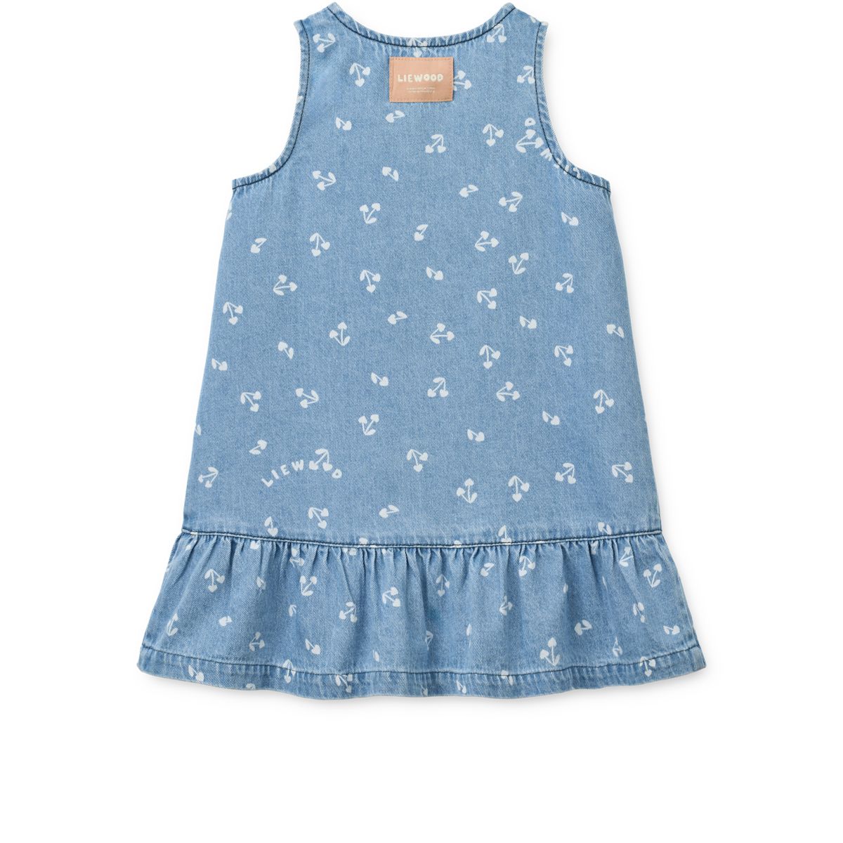 Liewood Sybilla Light Denim Dress - Cherry heart sandy / Denim - DRESS