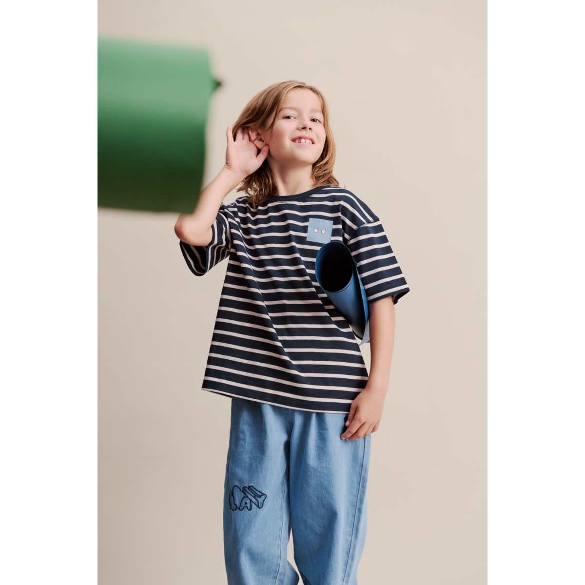 Liewood Tyler Striped short-sleeve T-shirt - Y/D stripe classic navy sandy - TSHIRT