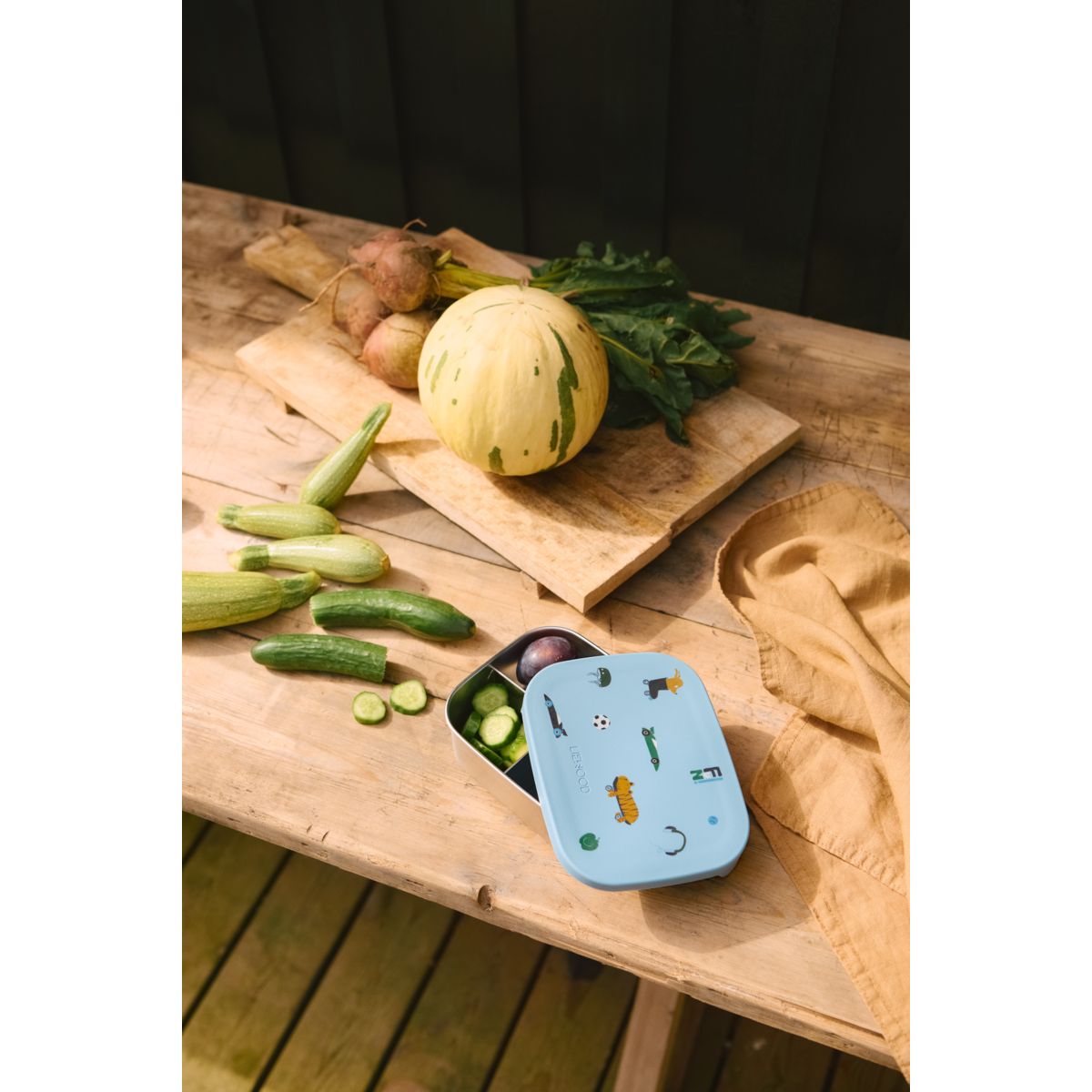 Liewood ARTHUR Steel Lunchbox - Fun / Beach blue - LUNCHBOX