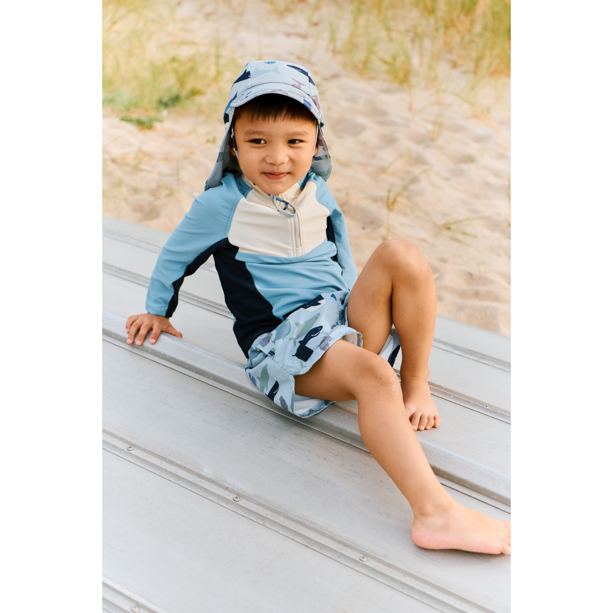 Liewood Cecilia Swim Hat - Shark / Dove blue - SWIM HAT