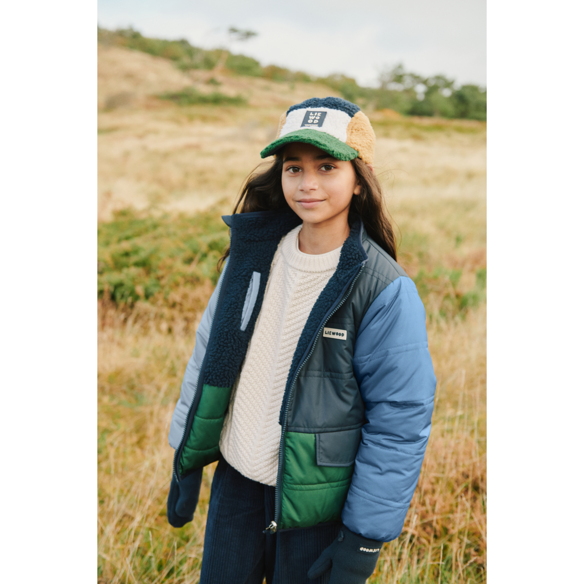 Franka Vendbar jakke - Classic navy multi mix