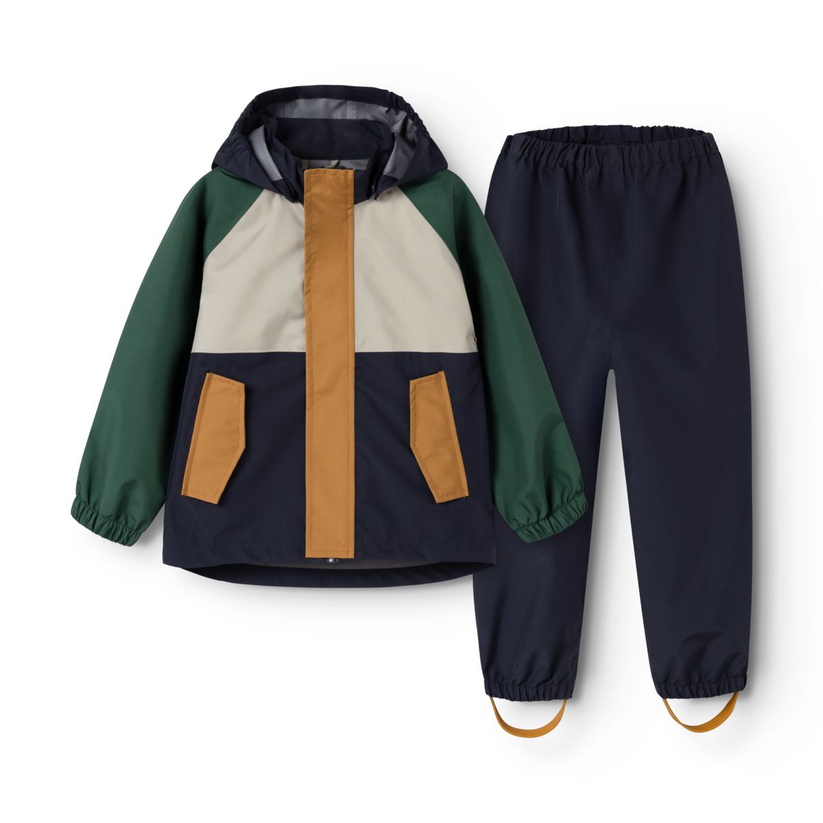 Liewood PEDIA Junior Rainwear set - Garden green multi mix - SET
