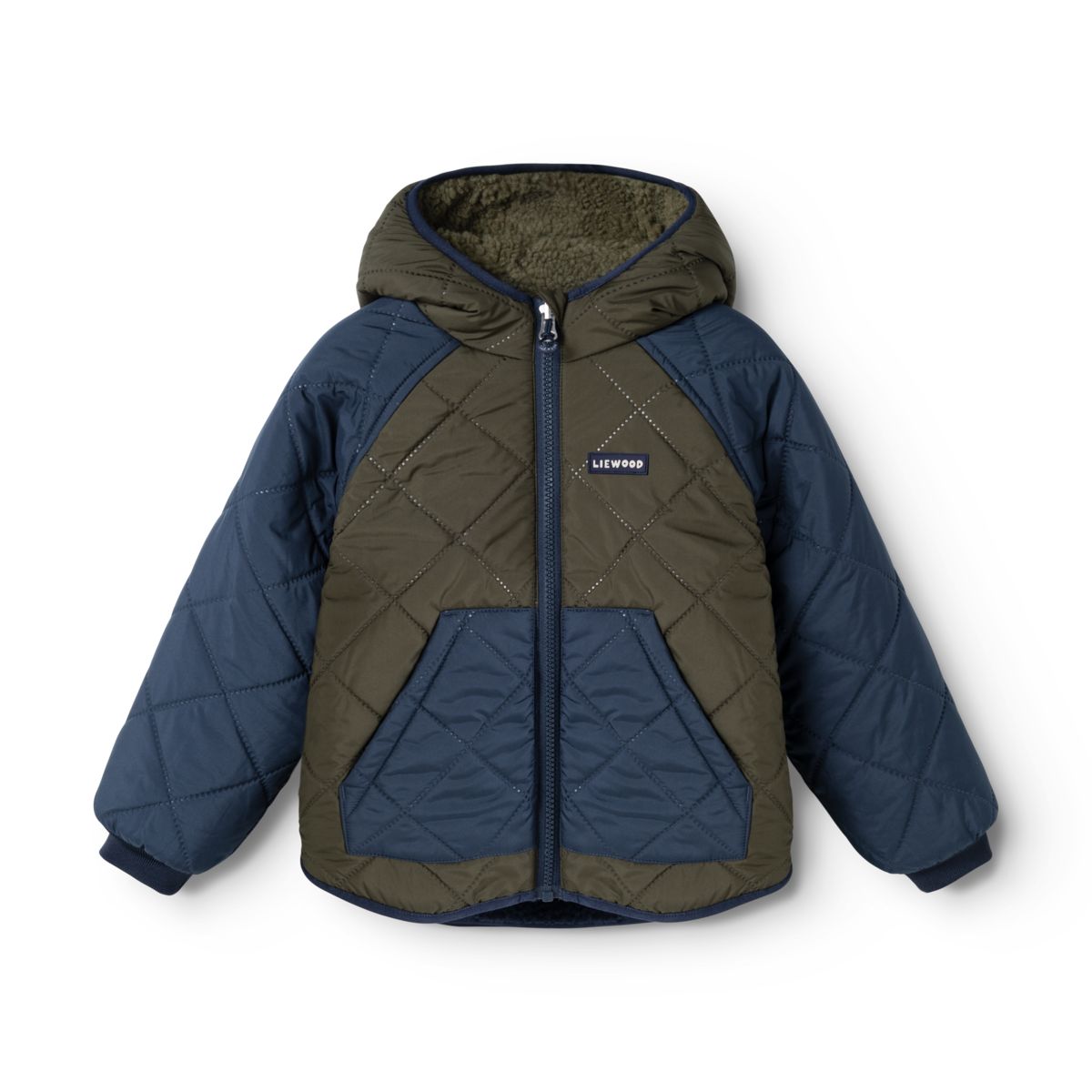 Manteau réversible JACKSON - Army brown / Classic navy