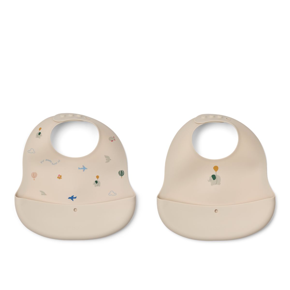 Liewood EMBER Printed Bib 2-pack - Flying / Sandy - BIB