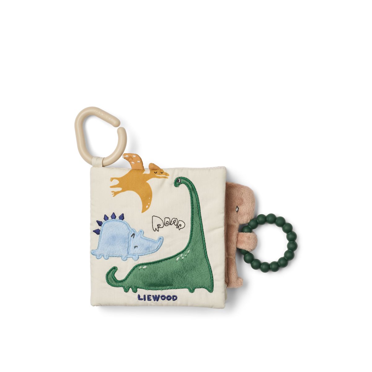 FEY Stoffbuch - Dino Roar / Dove blue