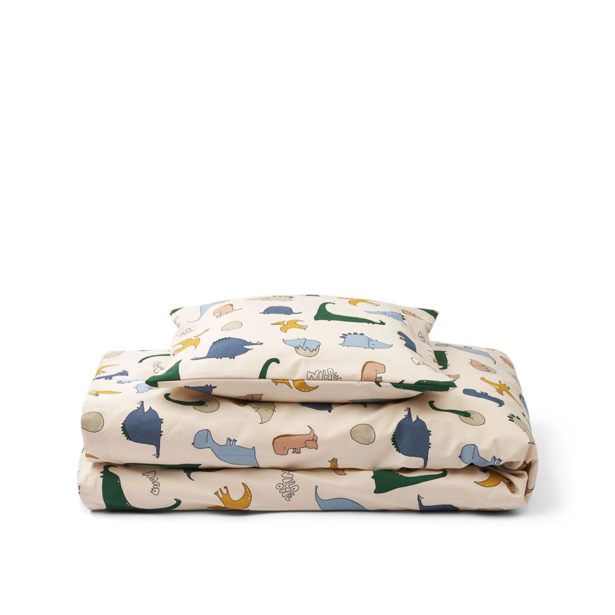 INGEBORG Junior Bedding 100x140 - Dino roar / Sandy