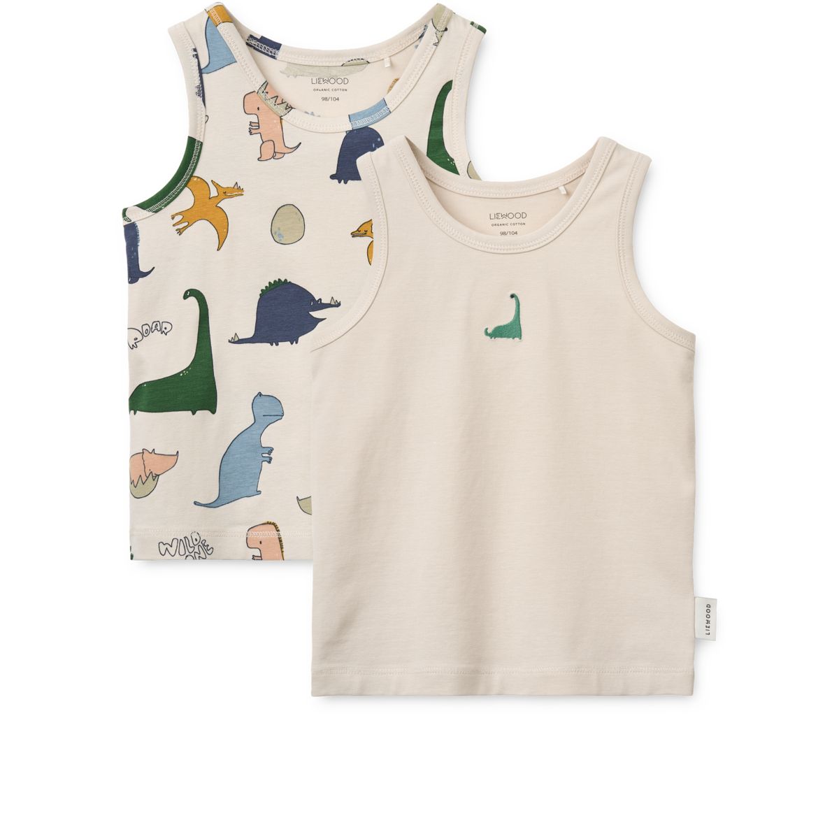 Liewood FARIS Tank Top 2-pack - Dino roar / Sandy Mix - TANK TOP