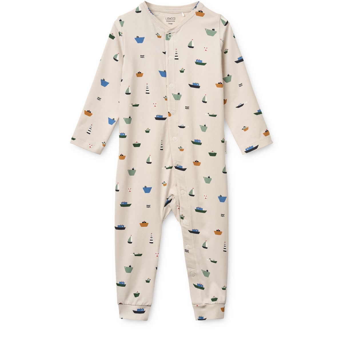 Liewood Birk Printed Pyjama Jumpsuit - Mini sailing / Sandy - PYJAMAS JUMPSUIT