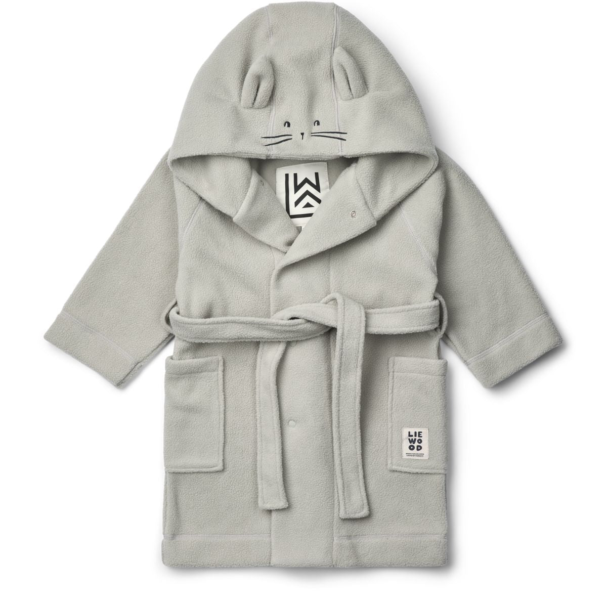 MINIK Fleece Bathrobe - Dove blue