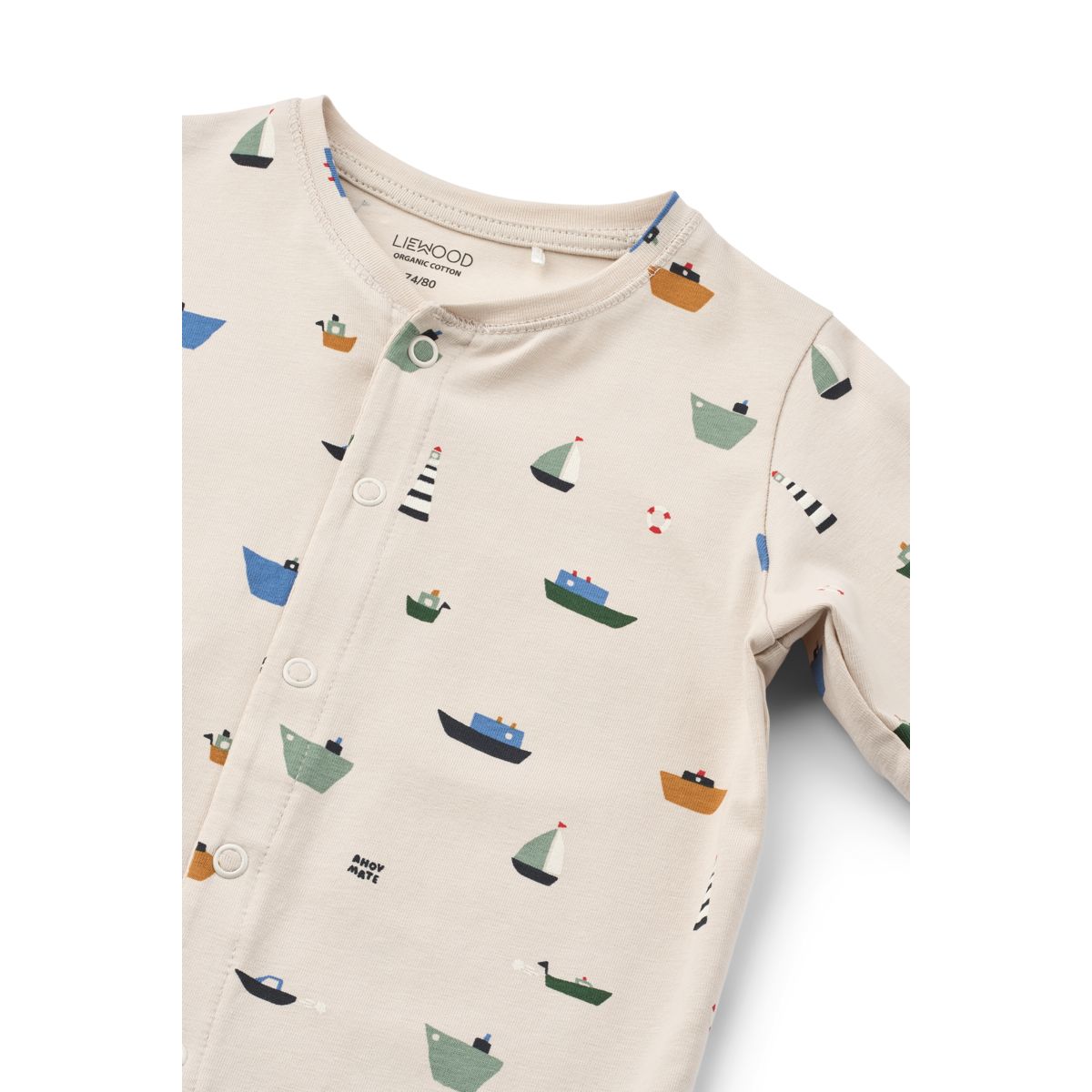 Liewood Birk Printed Pyjama Jumpsuit - Mini sailing / Sandy - PYJAMAS JUMPSUIT