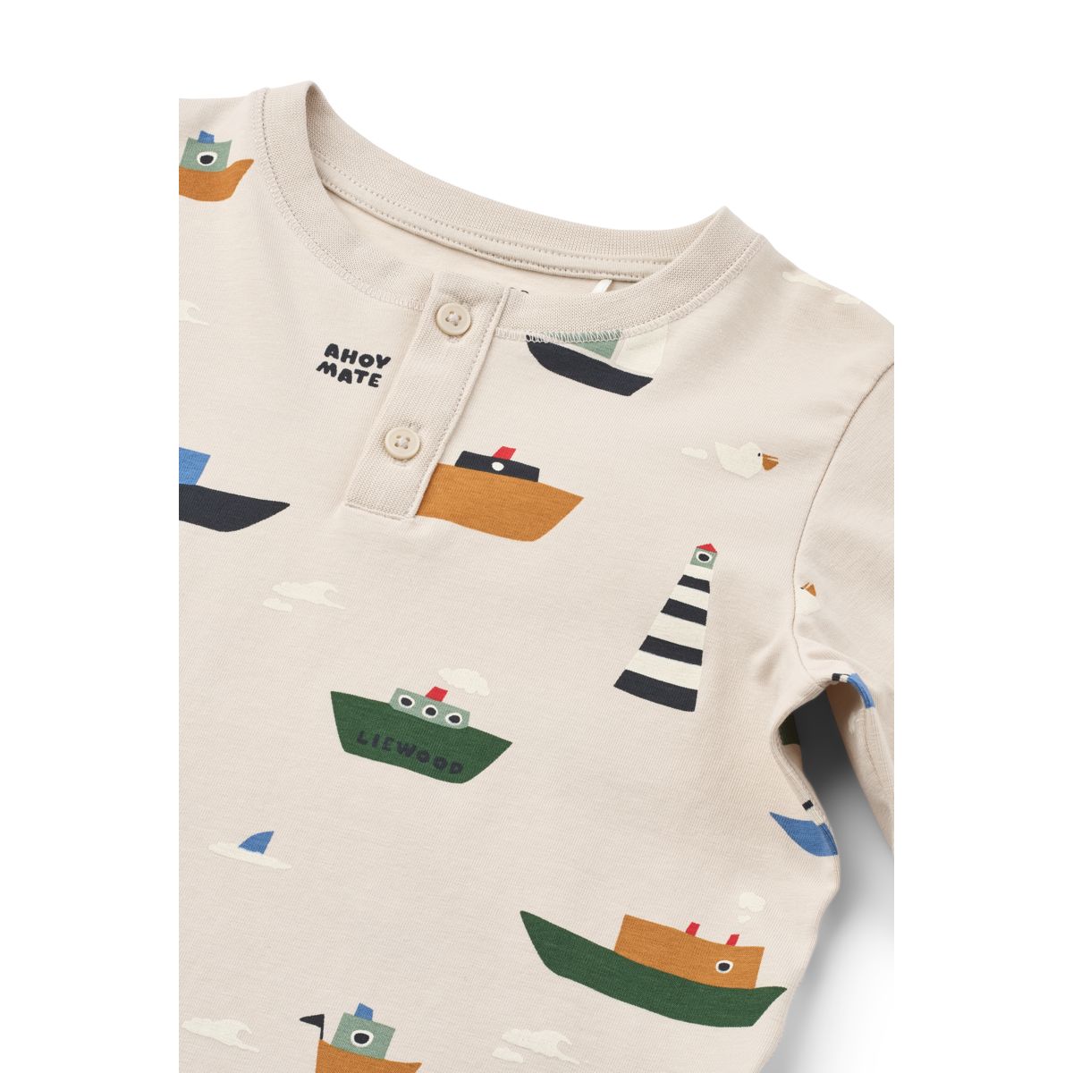 Liewood Wilhelm Printed Pyjamas Set - Sailing / Sandy - PYJAMAS SET