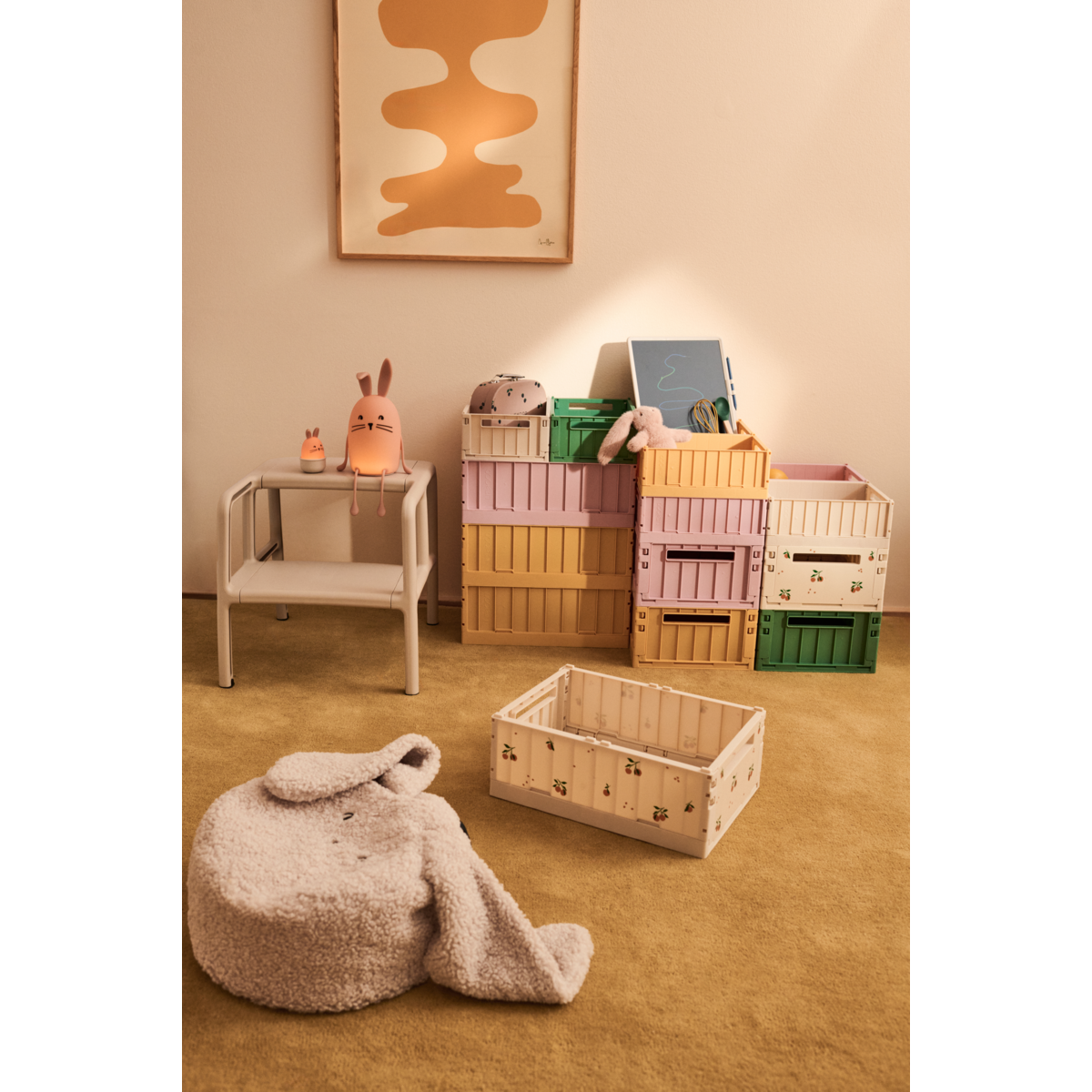 WESTON Medium Storage Box 2-Pack - Peach / Sea shell