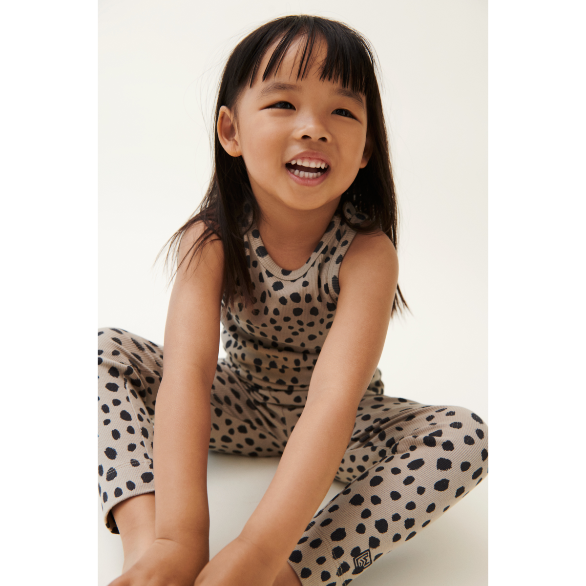 Liewood Marien printed rib leggings - Leo spots / Mist - LEGGINGS