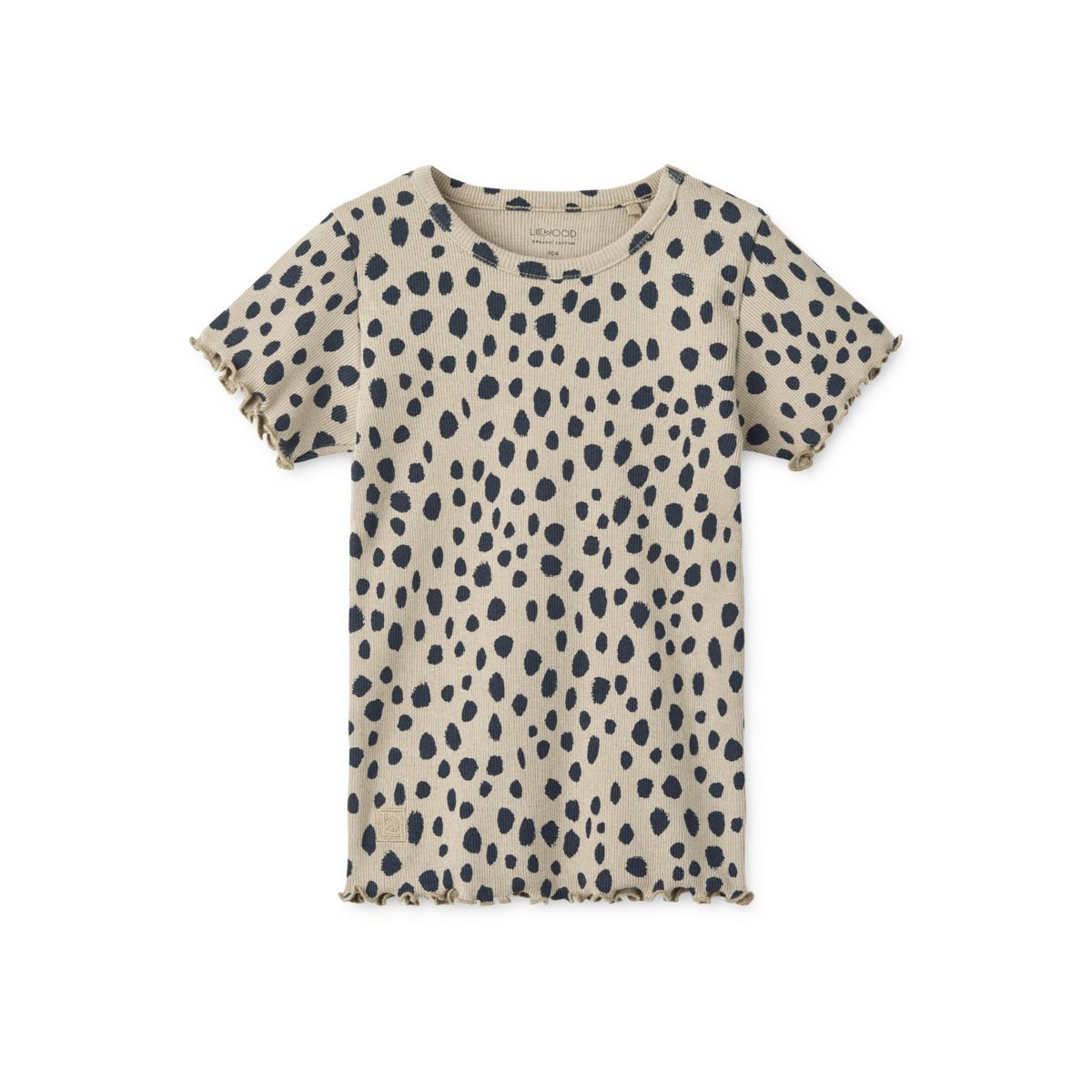 Liewood Nieve rib t-shirt - Leo spots / Mist - TSHIRT