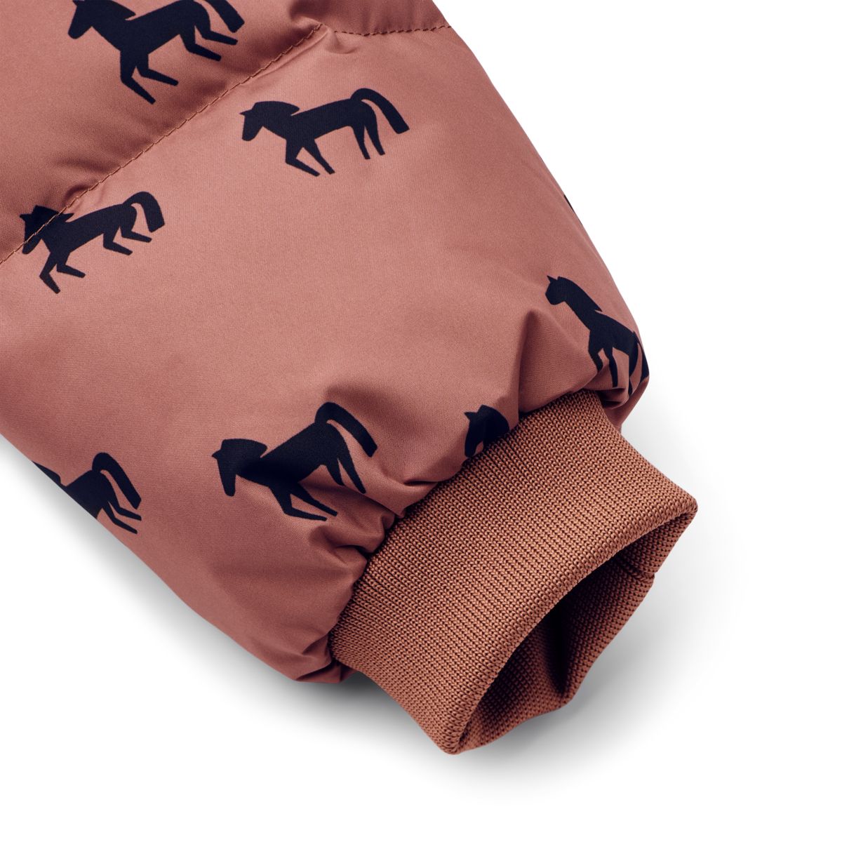Palle Puffer Down Jacket - Horses / Dark rosetta