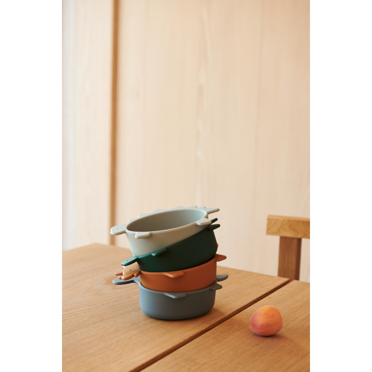 Liewood Iggy Silicone Bowls 4 Pack - Dino blue multi mix - BOWL