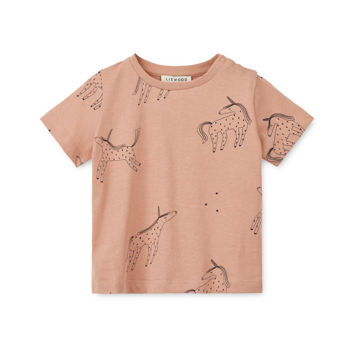 Liewood Apia Baby Printed Shortsleeve T-Shirt - Unicorn / Pale tuscany - TSHIRT