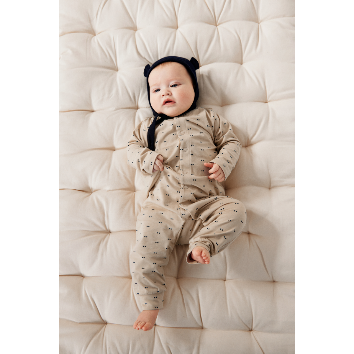 Liewood Birk Printed Pyjamas Jumpsuit - Double dot / SIlver lining - PYJAMAS JUMPSUIT