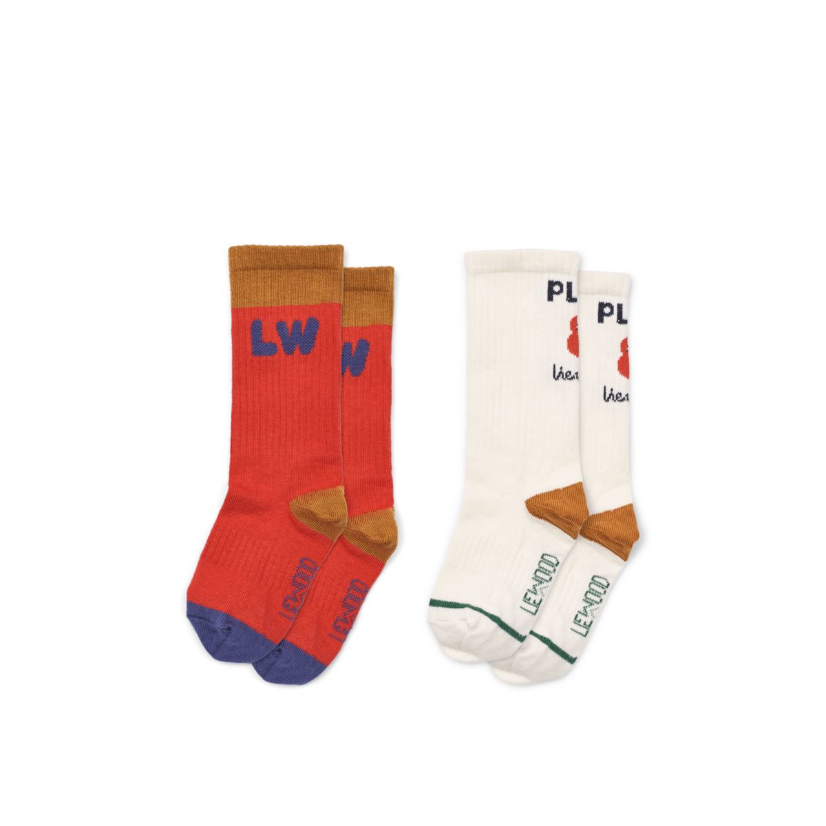 Liewood Annette Socks 2-Pack - Apple red / Creme de la creme mix - SOCKS/STOCKINGS