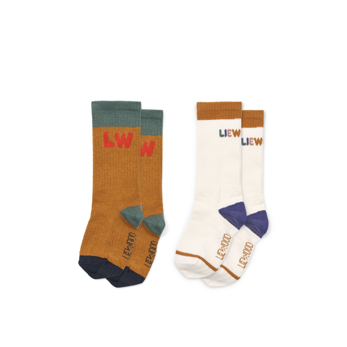Liewood Annette Socks 2-Pack - Creme de la creme / Golden caramel mix - SOCKS/STOCKINGS