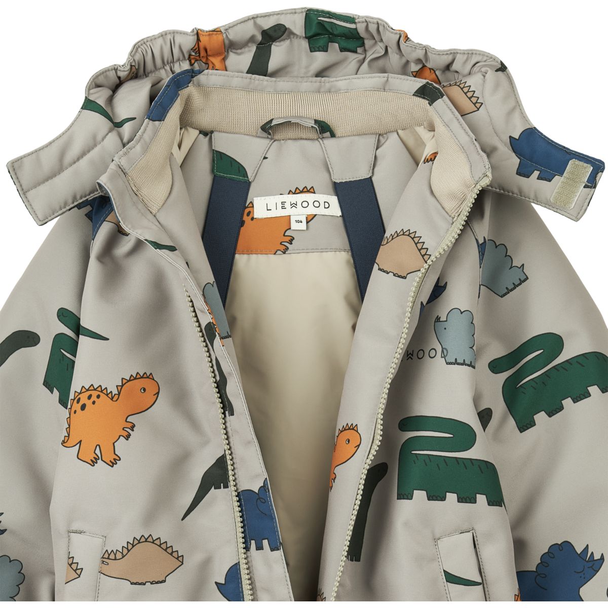 Liewood Isa Snowsuit - Dinosaurs / Mist - SUIT