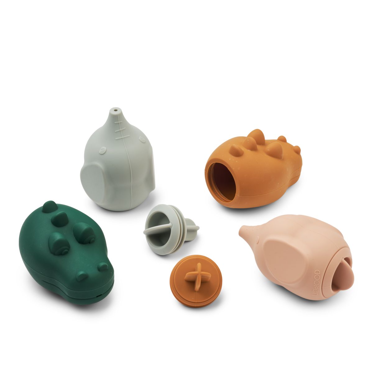 Liewood Carolina Squeezy Toy 4-Pack - Dove blue multi mix - BATH TOYS