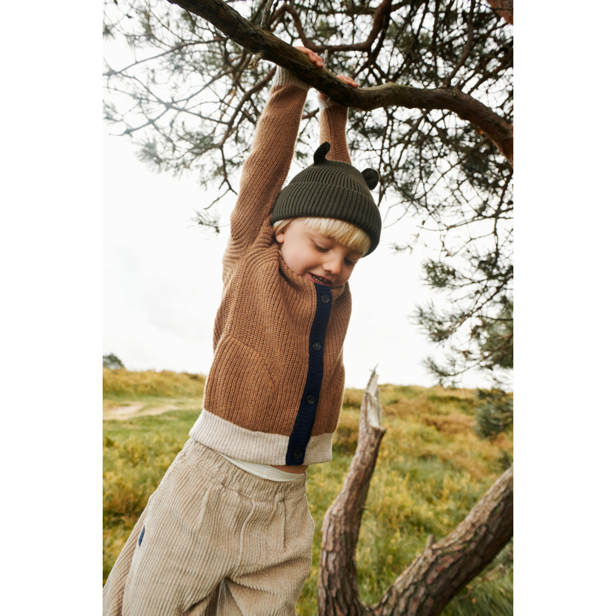 Liewood Gina Beanie With Ears - Army brown - HATS/CAP