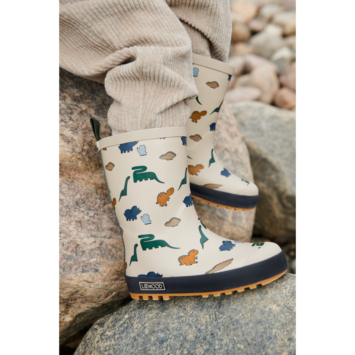 Liewood Mason Thermo Rain boots - Dinosaurs / Mist - THERMO BOOTS