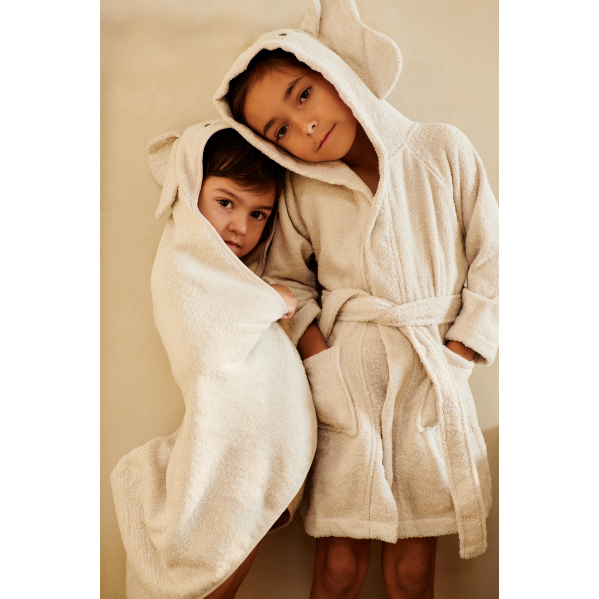 Liewood Lily Elephant Bathrobe - Sandy - TOWEL / WASHCLOTH