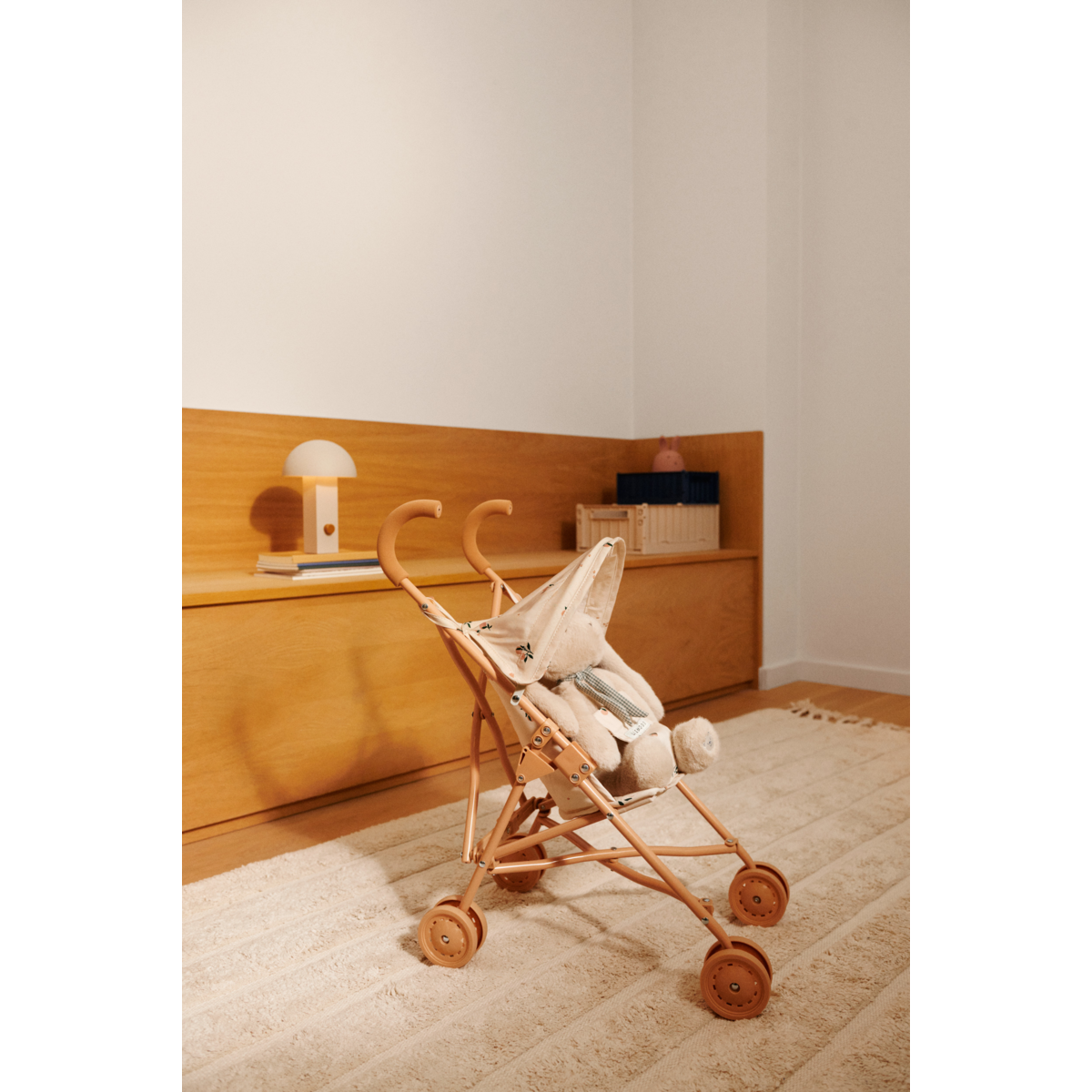 Elsie Doll Stroller - Peach / Sea shell