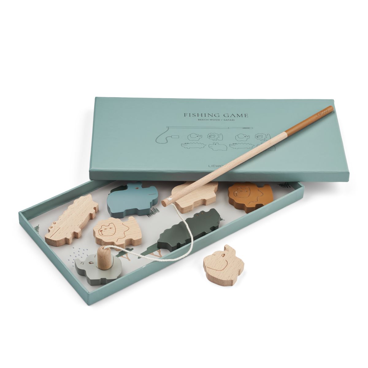 Liewood Sebastian fishing game - Safari/golden caramel multi mix - GAME